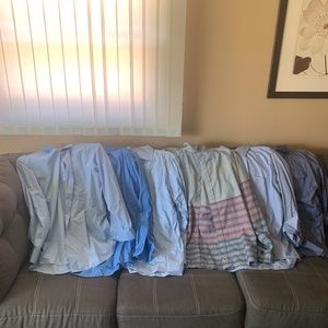 6 gently used dress shirts